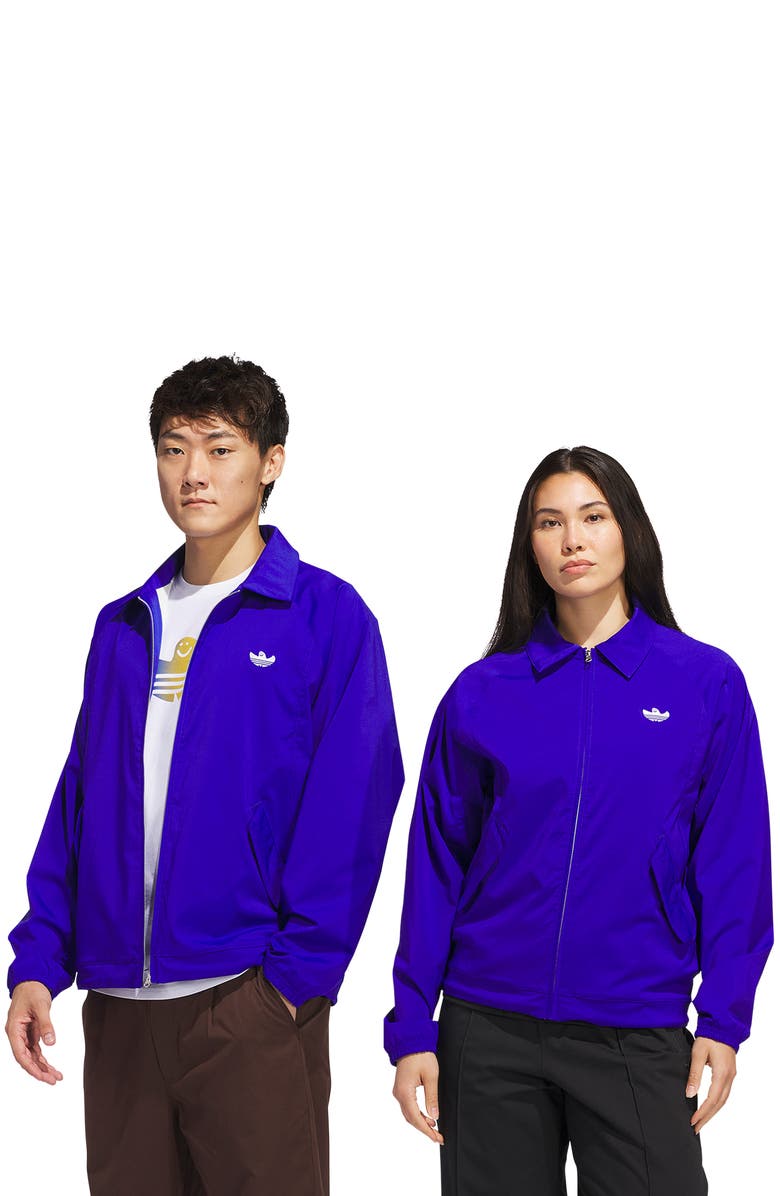 adidas x Mark Gonzales Shmoofoil Jacket, Alternate, color, Lucid Blue