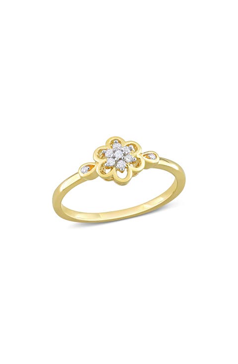 Floral Diamond Ring - 0.08ct.