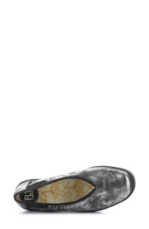 Fly London Yoza Wedge Ballet Shoe In Black