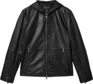 John Varvatos Niko Leather Hoodie