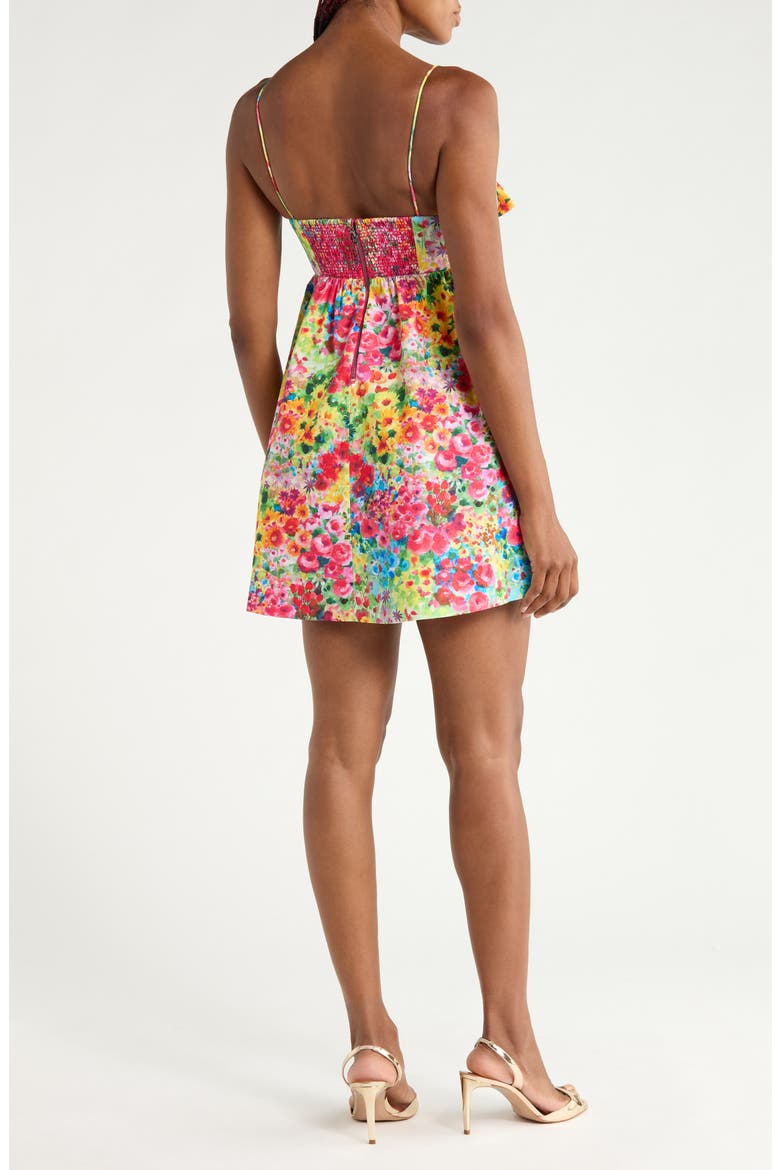 Melvina Tie Front Minidress, Alternate, color, GARDEN FLORAL