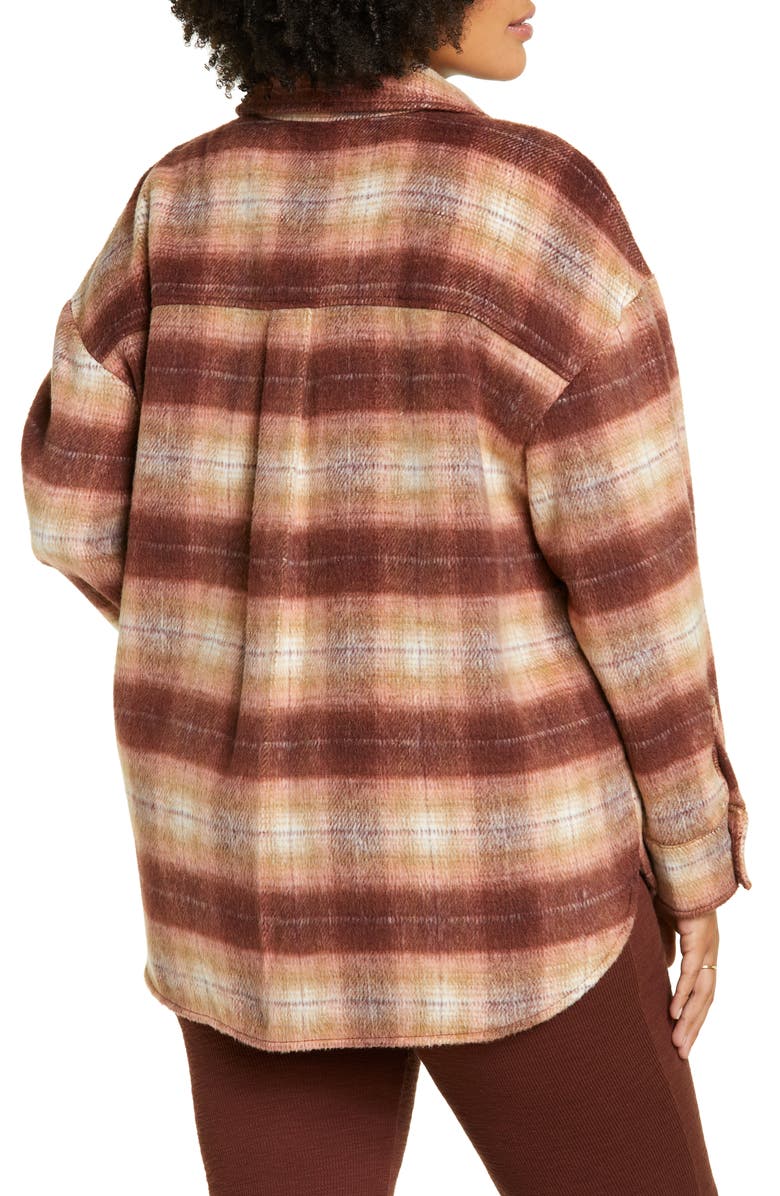 BP. Plaid Brushed Shacket, Alternate, color,