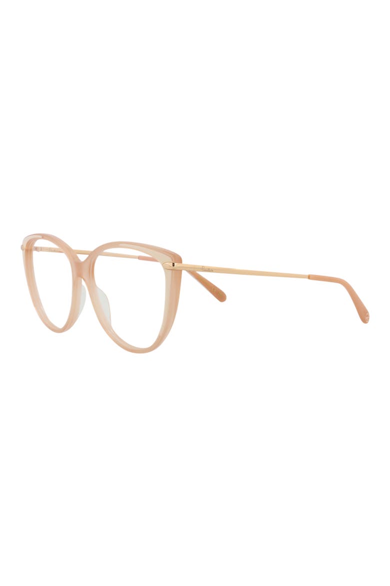 54mm Cat Eye Optical Glasses, Alternate, color, BEIGE/ GOLD/ TRANSPARENT