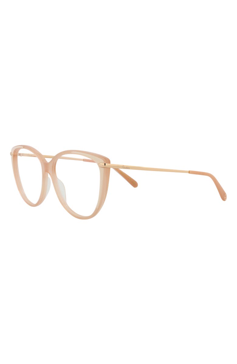 Pomellato 54mm Cat Eye Optical Glasses, Alternate, color, Beige/ Gold/ Transparent