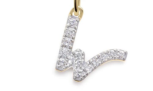 Monica Vinader Lab Created Diamond Initial Pendant Necklace In Gold