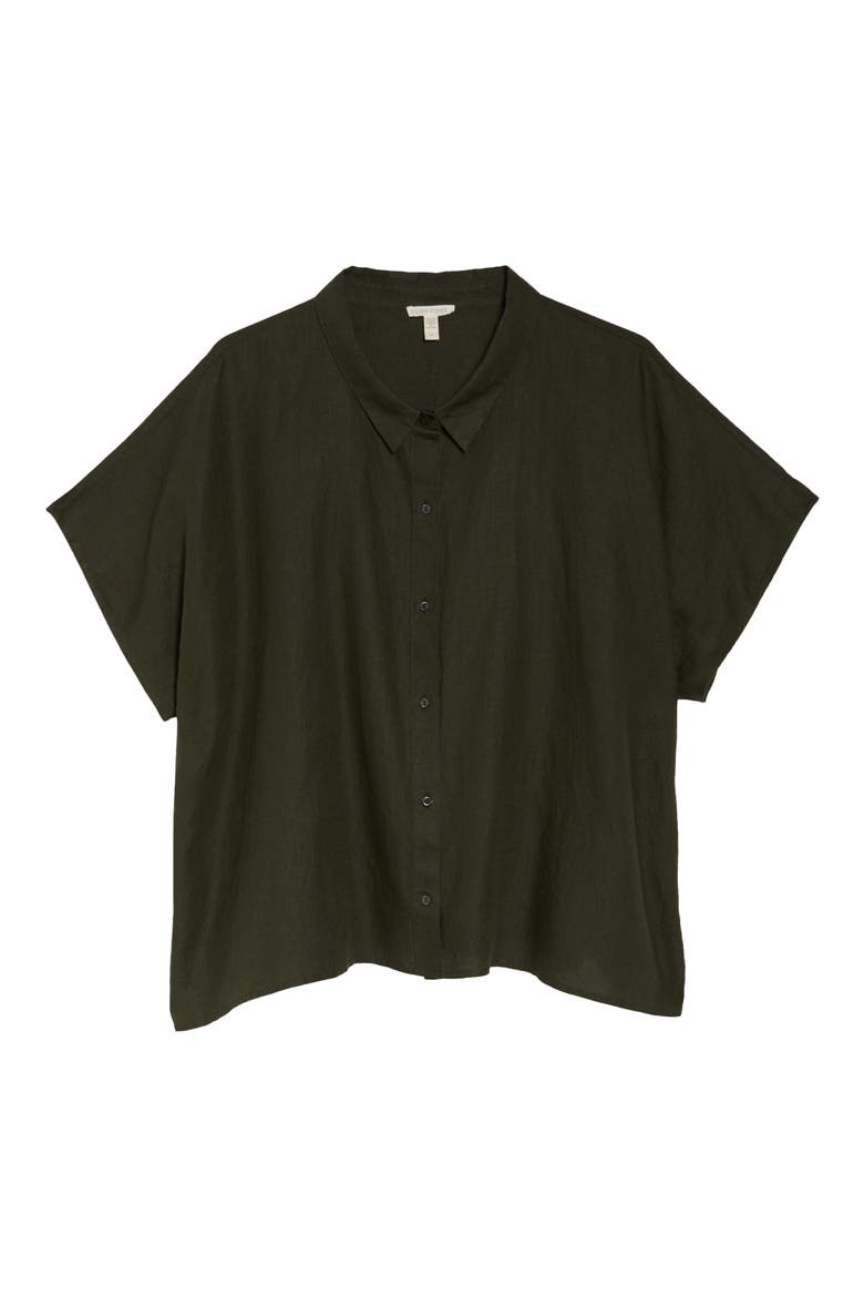 Organic Linen Shirt, Alternate, color, SEAWEED