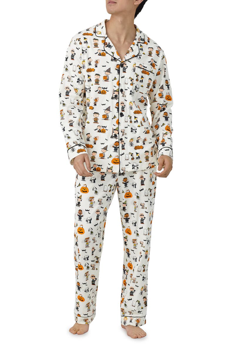 BedHead Pajamas x Peanuts<sup>®</sup> Snoopy's Halloween Print Organic Cotton Jersey Pajamas, Main, color, 