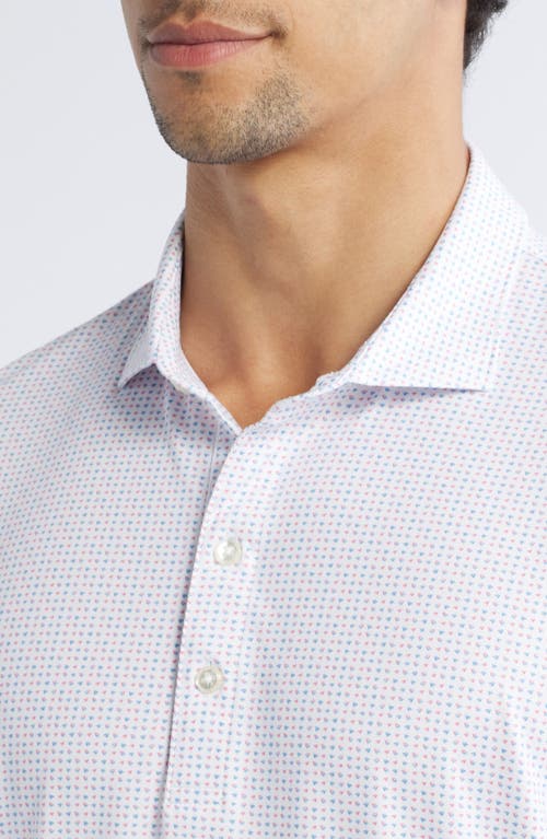Johnnie-o Glidey Dot Print Prep-formance Golf Polo In Rouge Red