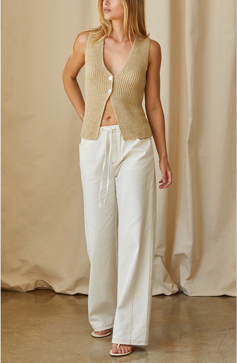 CRESCENT White Denim Pants, Alternate, color,