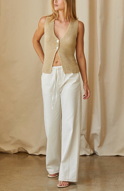 CRESCENT CRESCENT WHITE DENIM PANTS