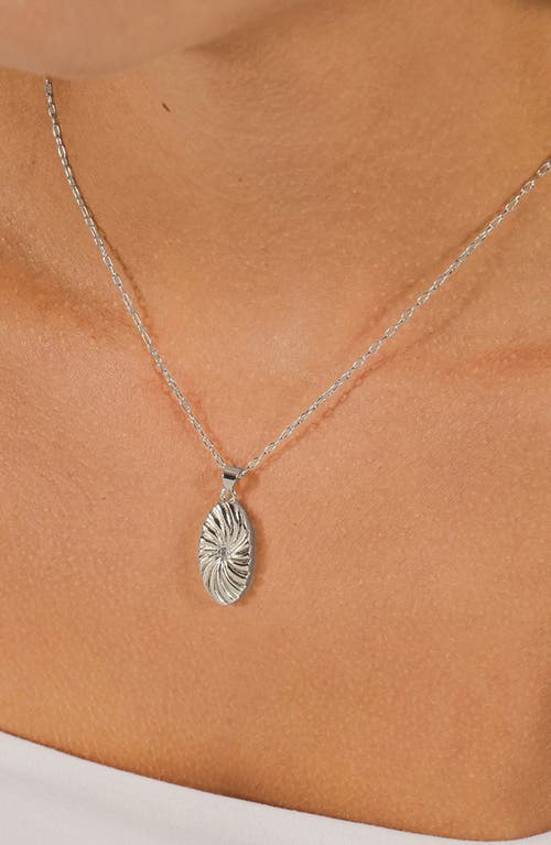 Sterling Forever Tarte Normande Cubic Zirconia Pendant Necklace In Silver