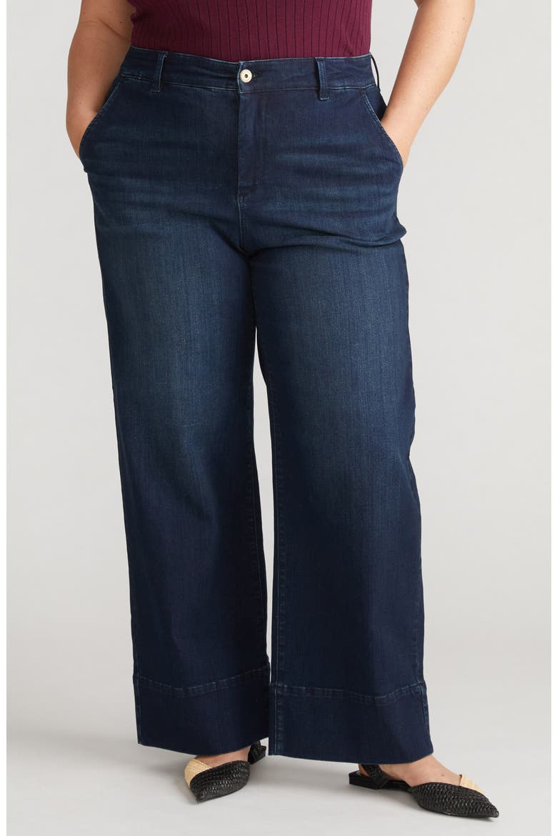 Carol High Waist Stretch Wide Leg Jeans, Main, color, DAYDREAM BLUE