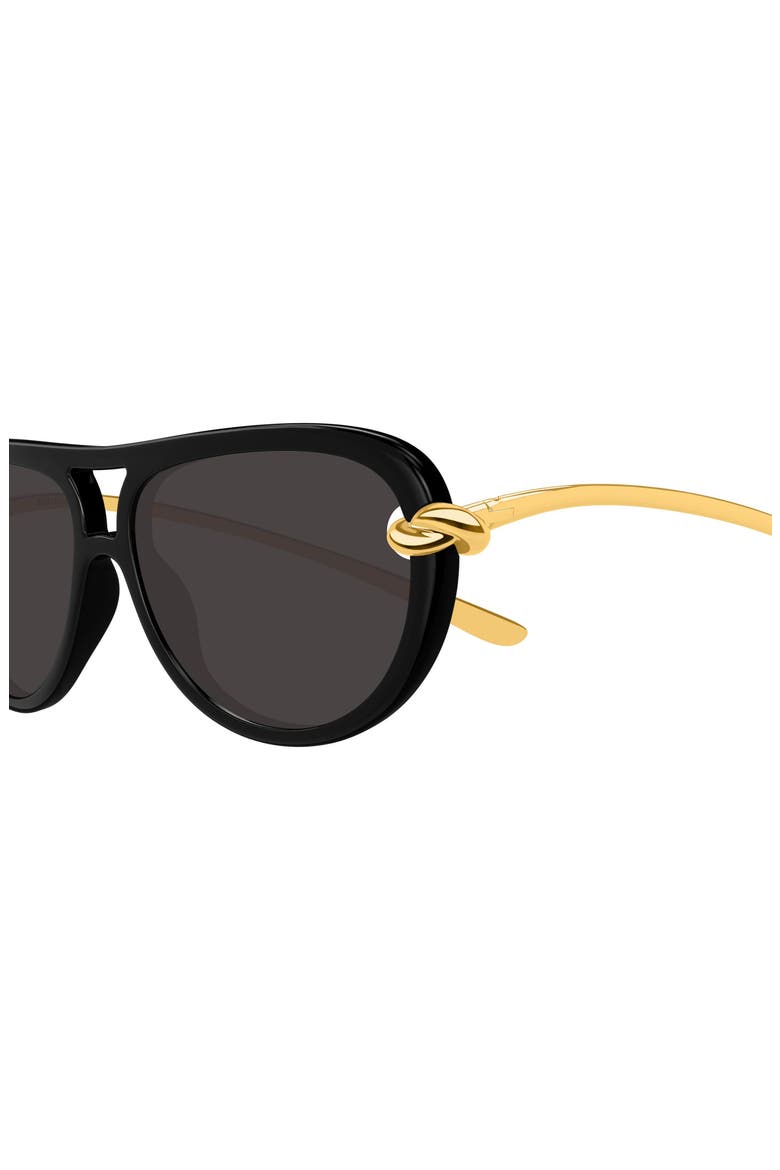 58mm Pilot Sunglasses, Alternate, color, BLACK