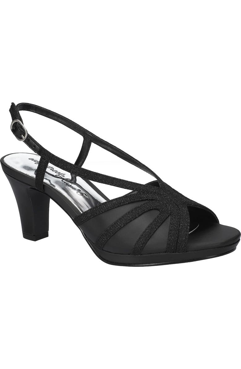 EASY STREET Nell Sandal, Main, color, Black Satin