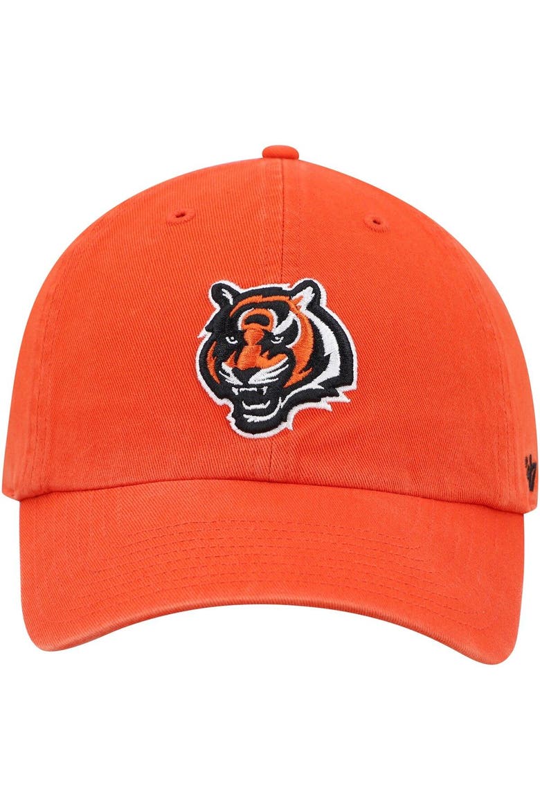 Men's '47 Orange Cincinnati Bengals Secondary Clean Up Adjustable Hat, Alternate, color, Orange