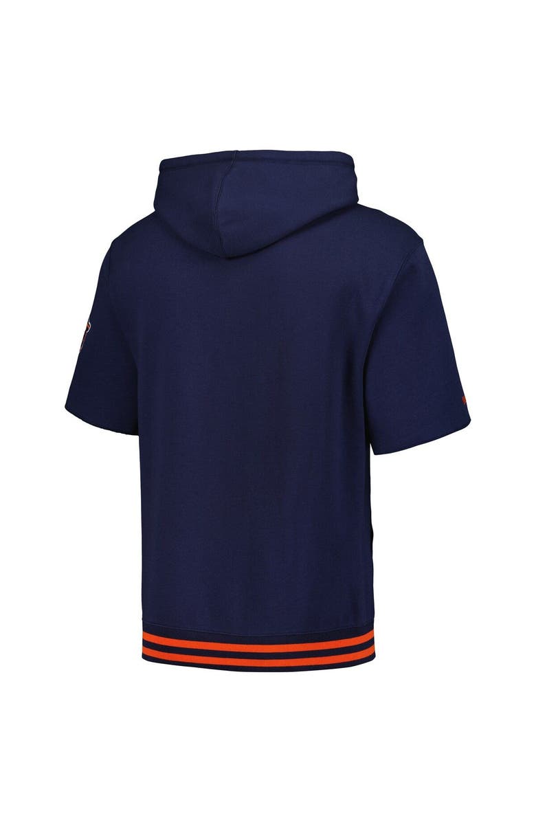 Mitchell & Ness Men's Mitchell & Ness Navy Chicago Bears Pre-Game Short Sleeve Pullover Hoodie, Alternate, color, Navy