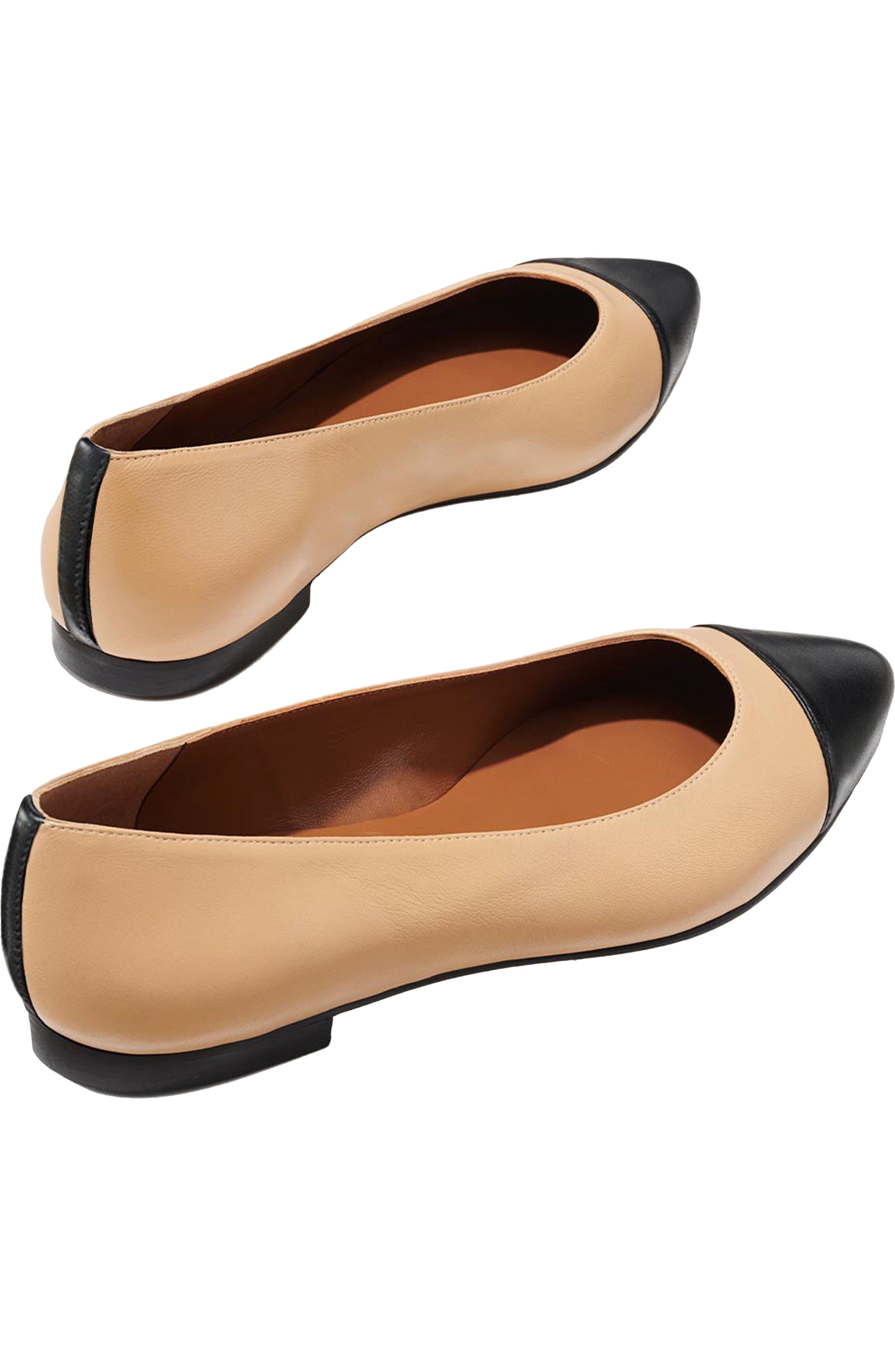 The Cap-Toe Pointe, Alternate, color, Dune and Black