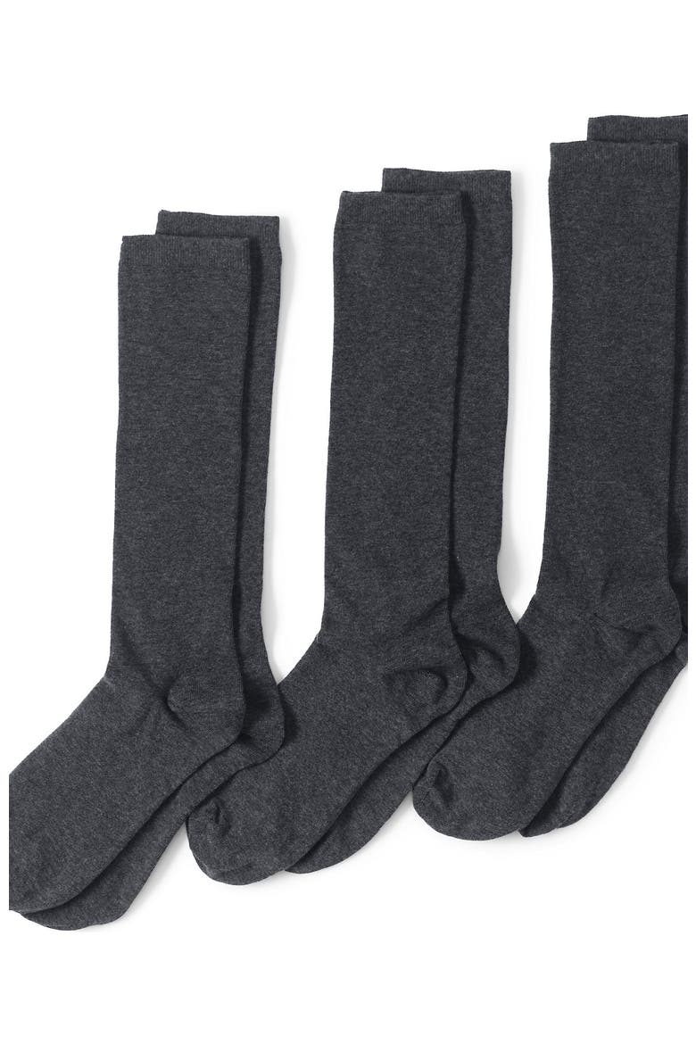 3-Pack Everyday Basic Trouser Socks, Main, color, Charcoal Heather