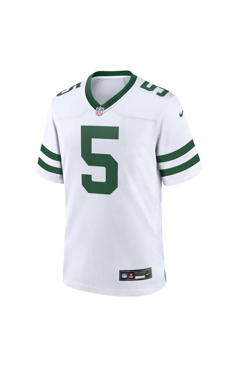 Nike Men's Nike Garrett Wilson Legacy White New York Jets Game Jersey, Alternate, color, White