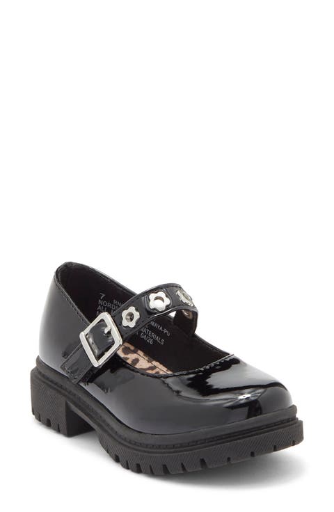 Kids' Amaya Lug Faux Leather Mary Jane Flat