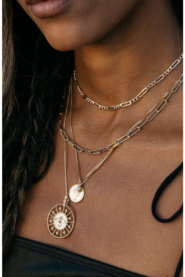 Divine Mother Pendant Necklace, Alternate, color, GOLD