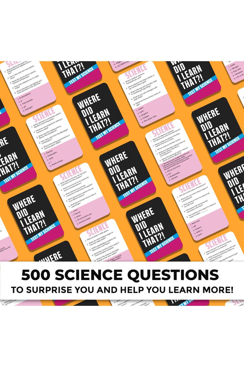 Trivia Card Games for Adults and Family, Alternate, color, Science
