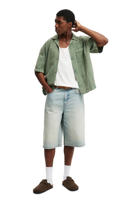 COTTON ON WASHED BOX FIT SHORT SLEEVE SHIRT 