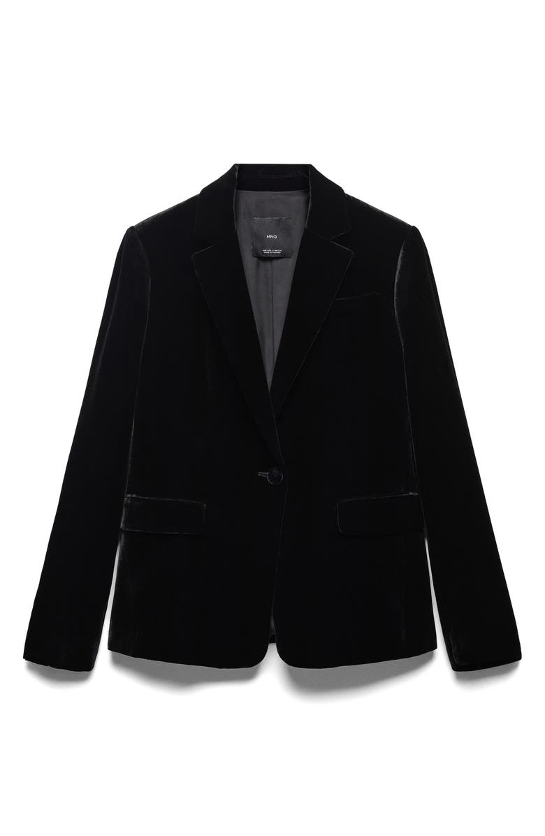 MANGO Velvet Blazer, Alternate, color,