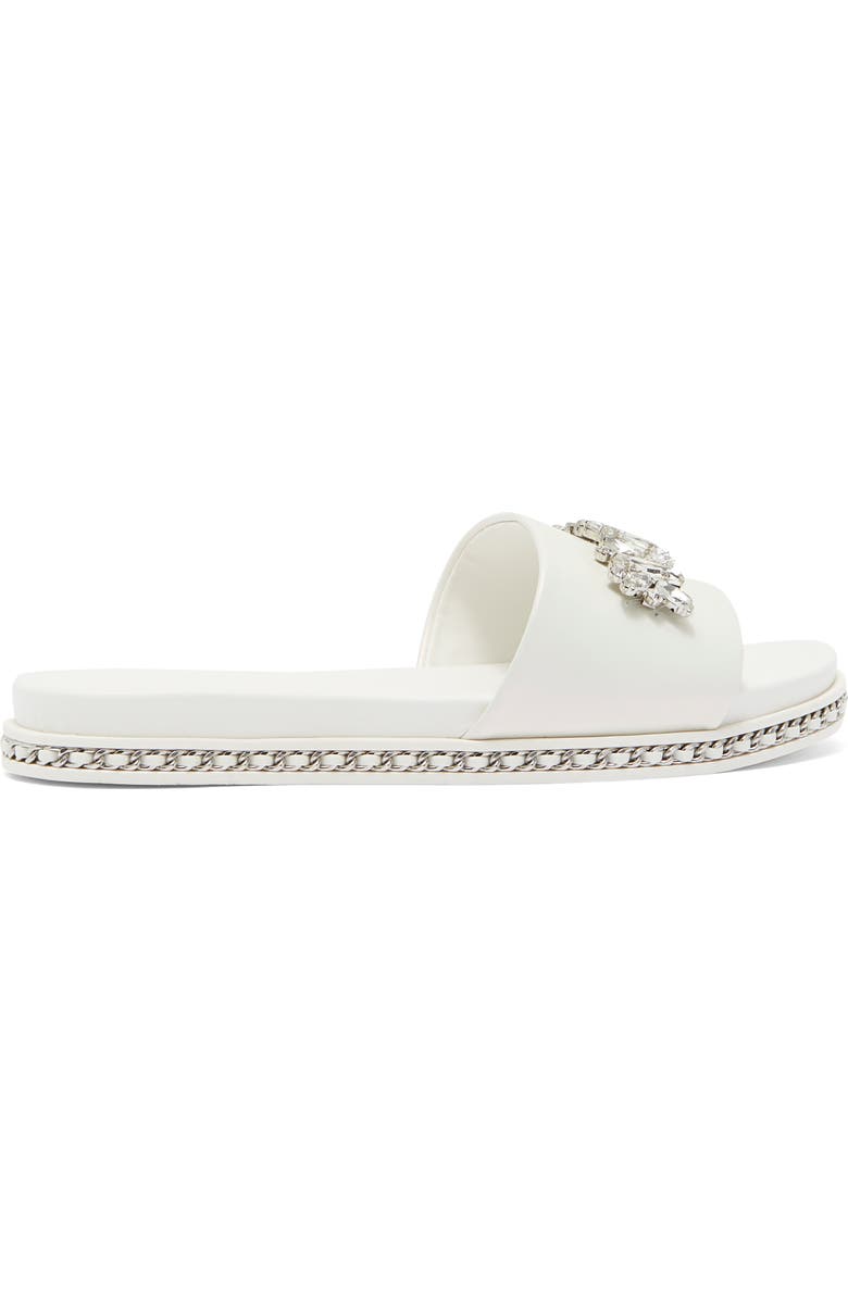 KARL LAGERFELD PARIS Bijou Crystal Slide Sandal, Alternate, color,