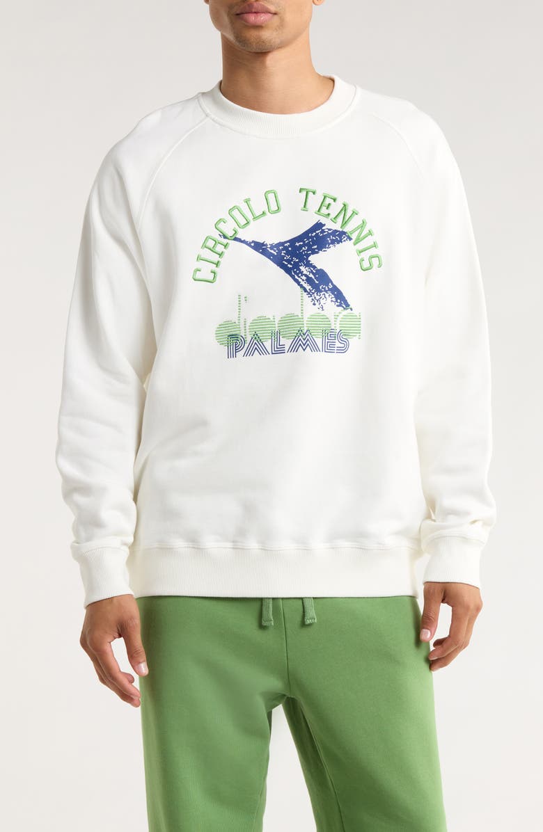 Diadora Legacy Graphic Sweatshirt, Main, color, Snow White