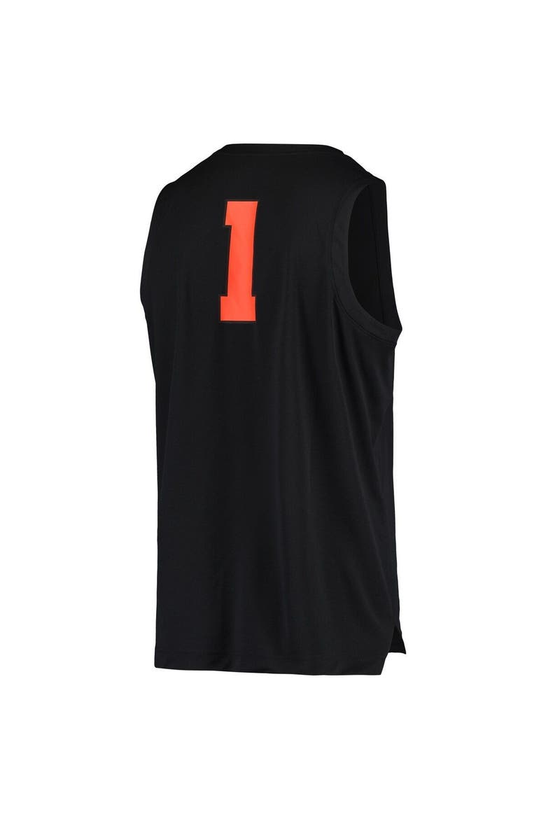Men's Nike #1 Black Oregon State Beavers Replica Basketball Jersey, Alternate, color, Black