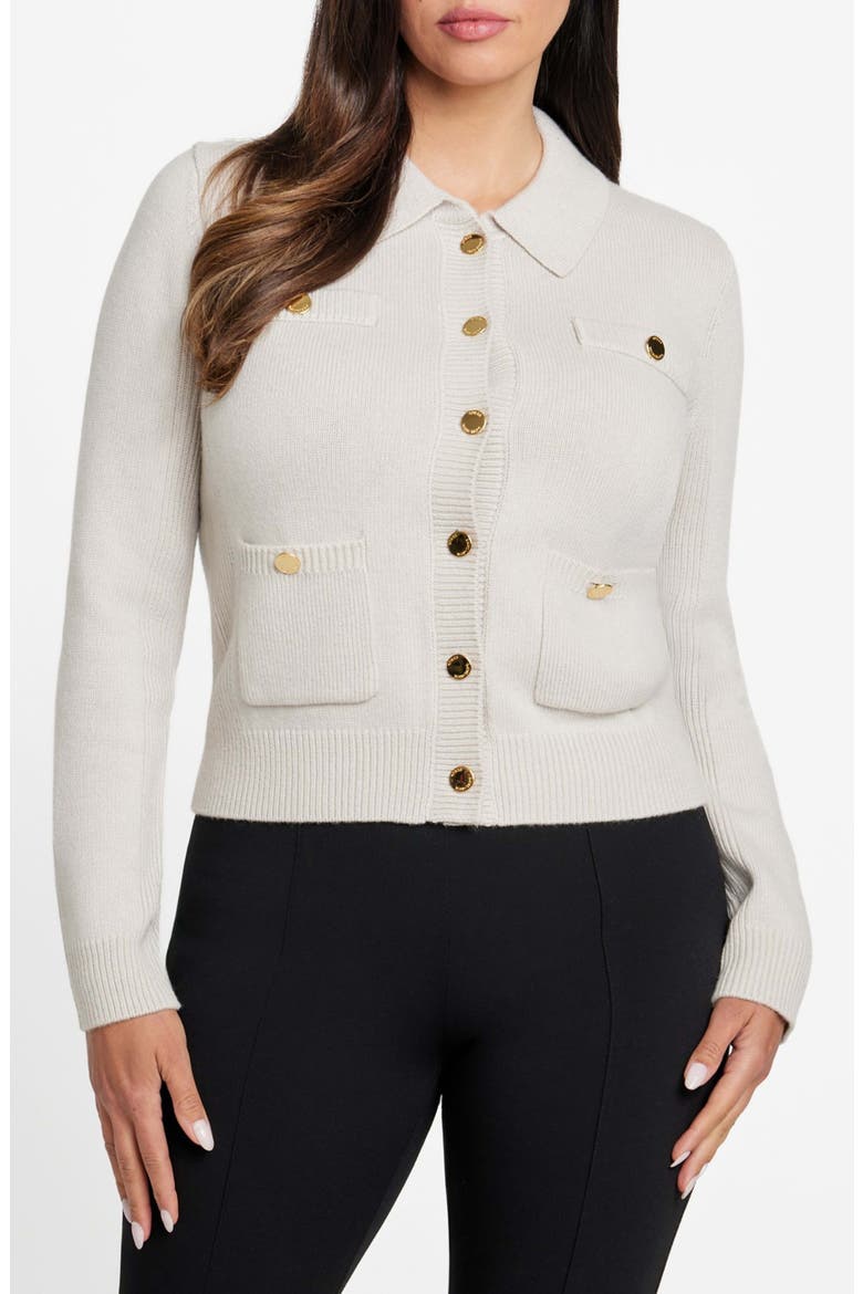 Afrah Pocket Cardigan, Main, color, LIGHT GREY