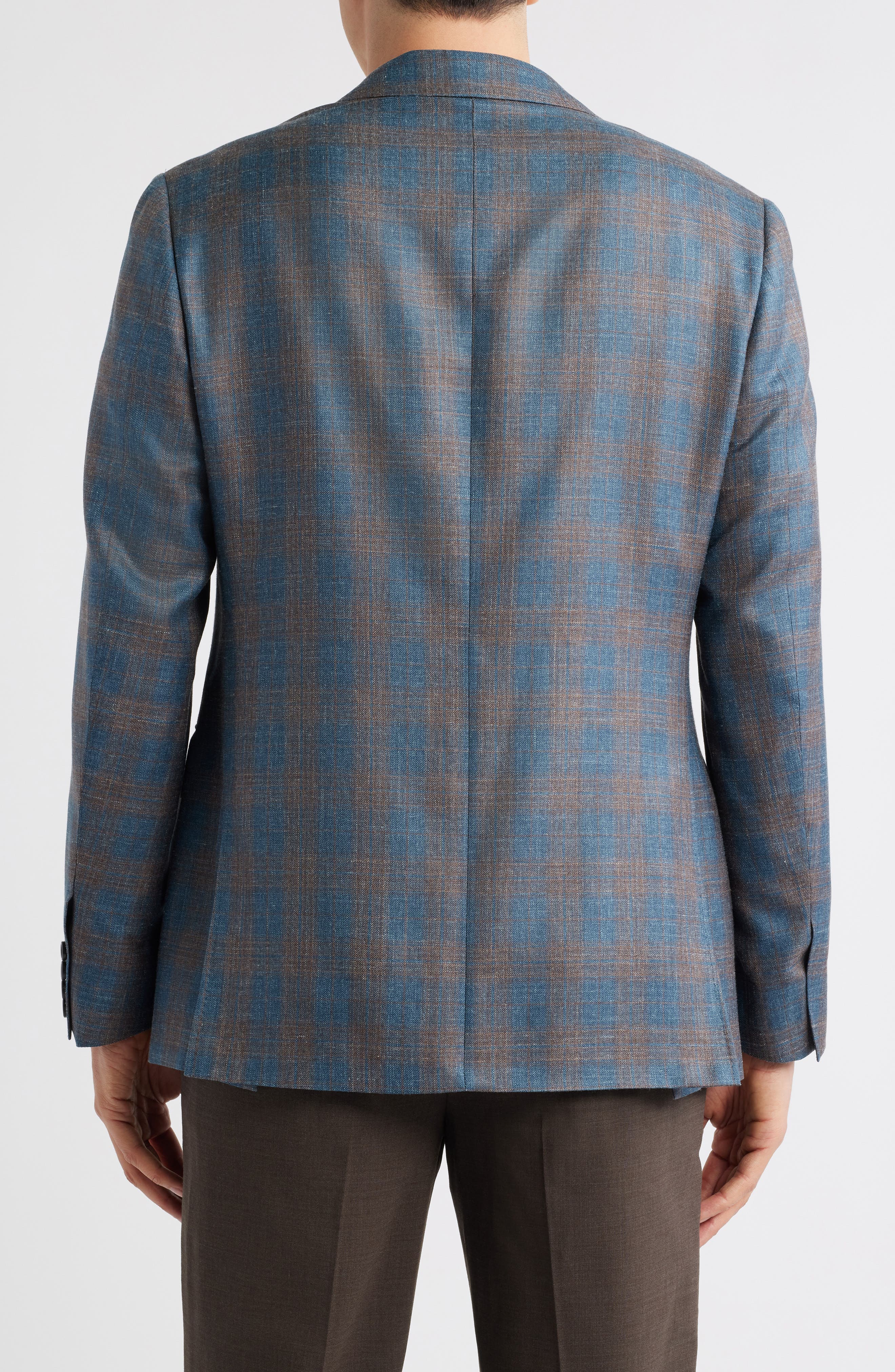 Kei Trim Fit Plaid Wool Sport Coat - image 2