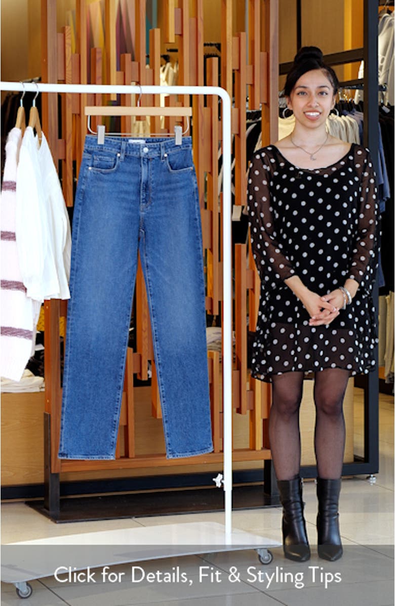 Stevie High Waist Straight Leg Jeans, sales video thumbnail