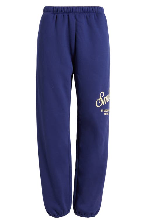 The Mayfair Group Smile Cotton Blend Sweatpants In Blue