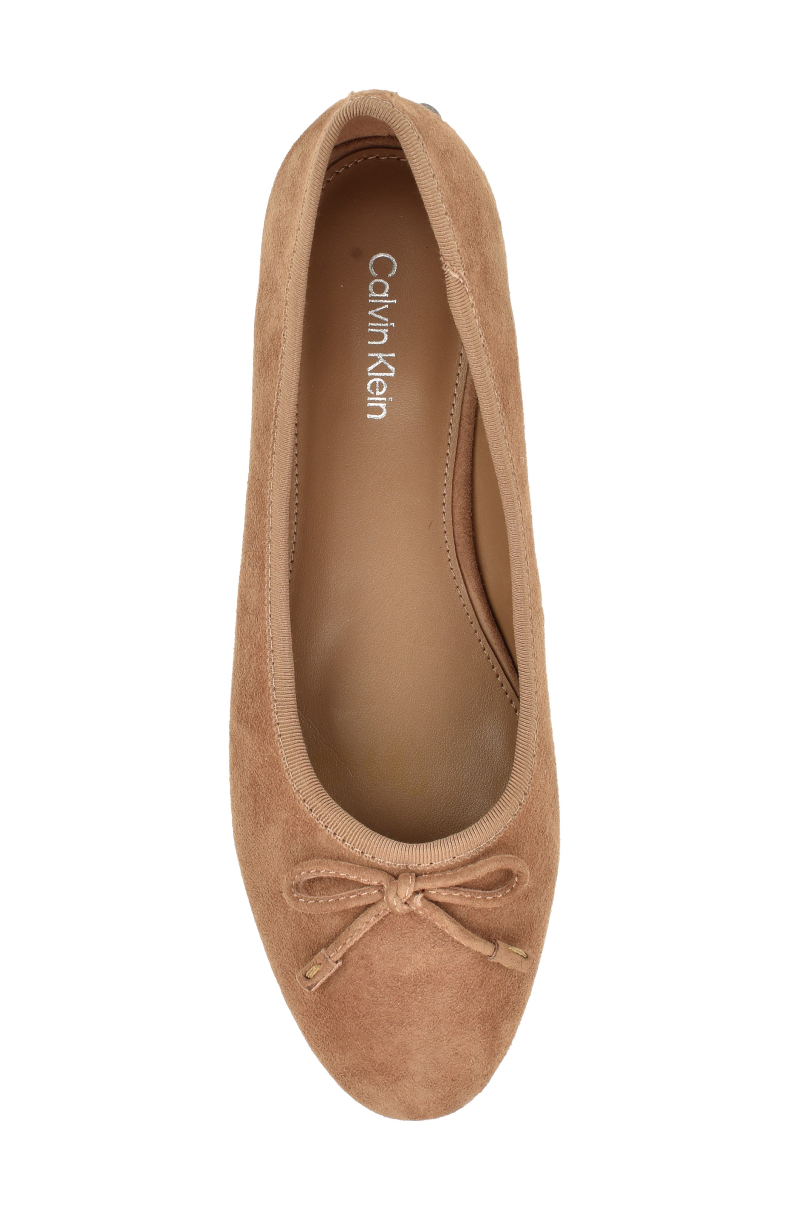 Cyrie Bow Embellished Ballet Flat, Alternate, color, MEDIUM NATURAL