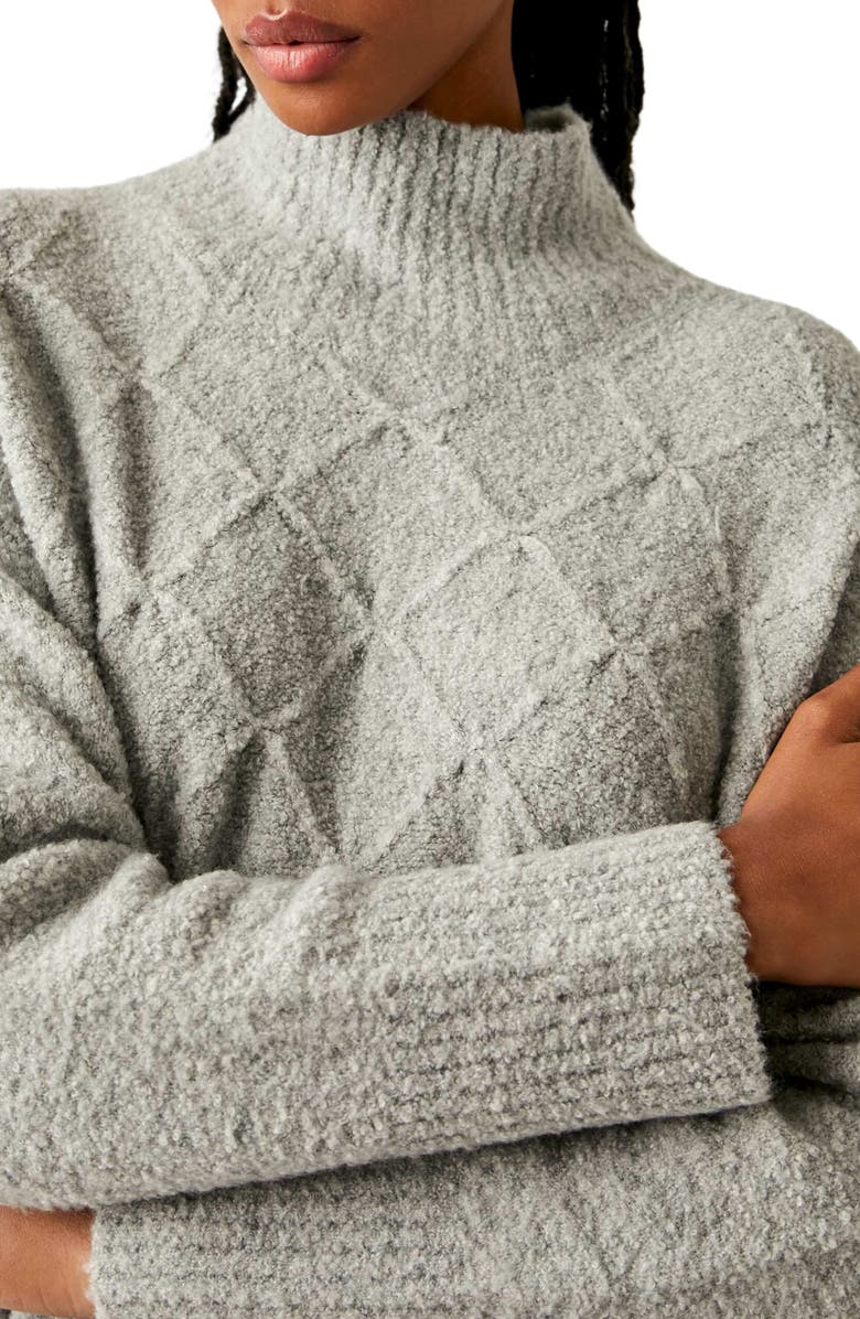 Free People Jaci Long Sleeve Mock Neck Sweater Dress, Alternate, color, 