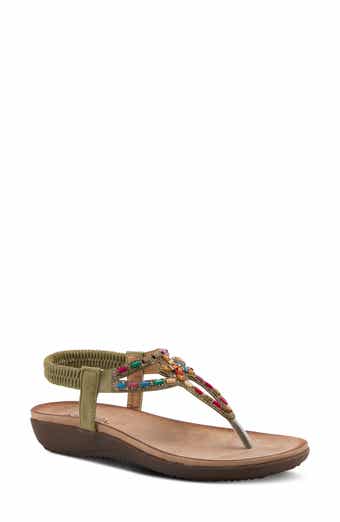 Crema Beaded Thong Sandal