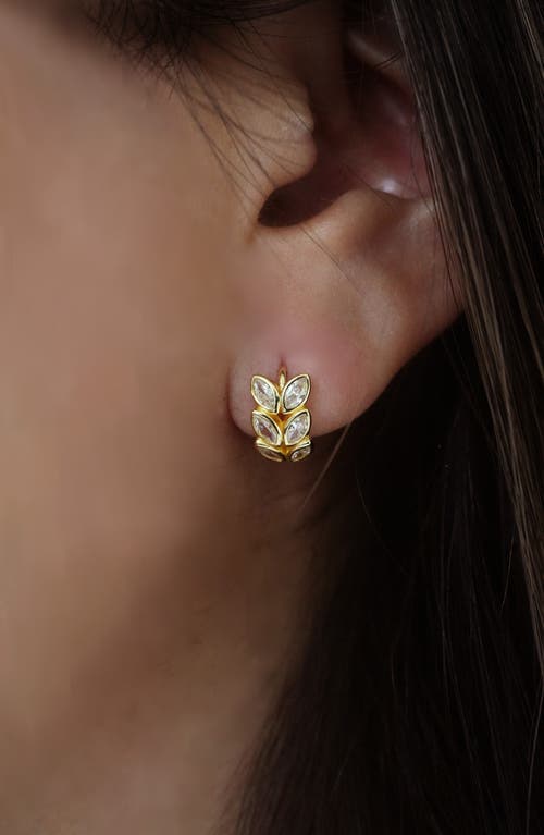 Argento Vivo Double Cubic Zirconia Huggie Hoop Earrings In Gold