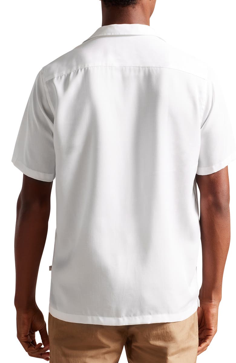 Ted Baker London Bedmon Floral Short Sleeve Button-Up Shirt, Alternate, color, 