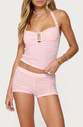 EDIKTED Lovina Stripe Halter Top