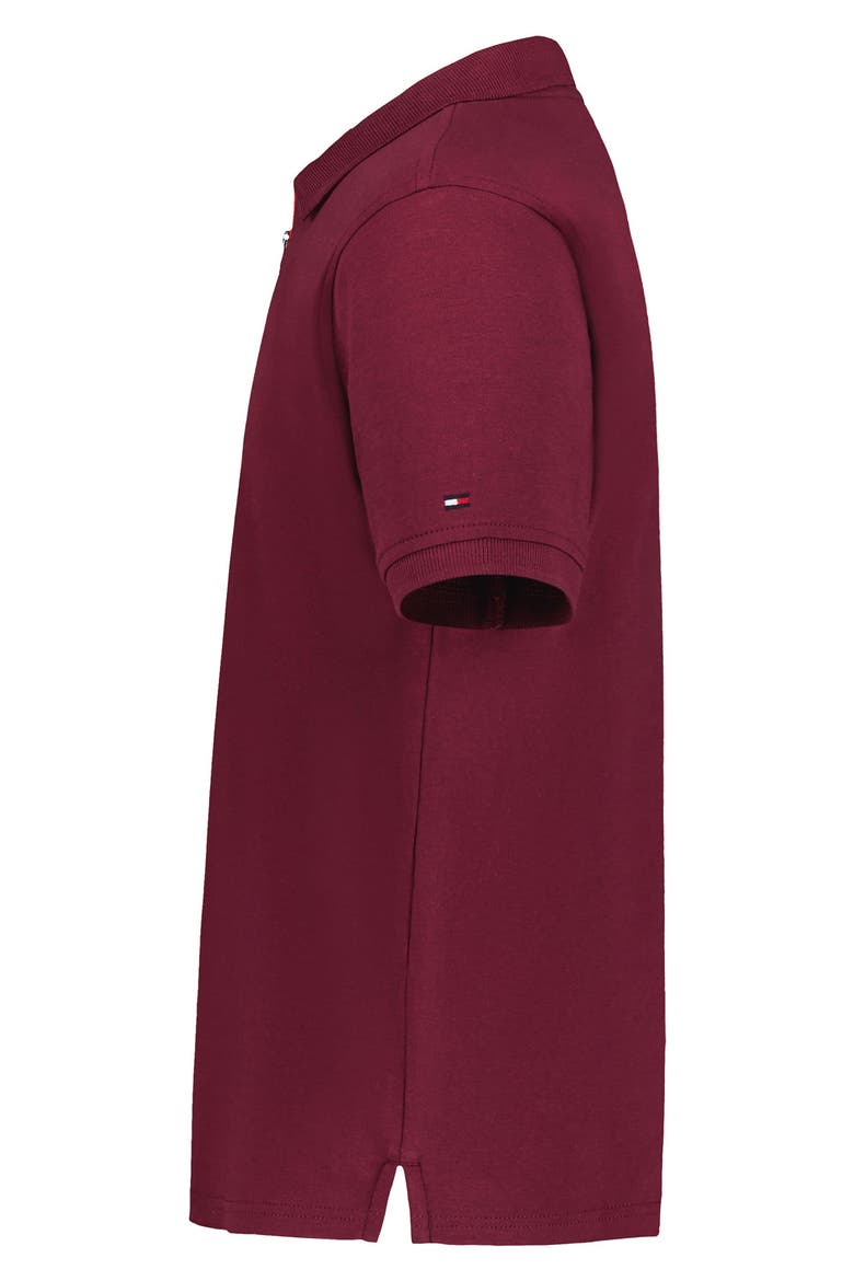 Kids' Signature Zip Polo, Alternate, color, ZINFANDEL