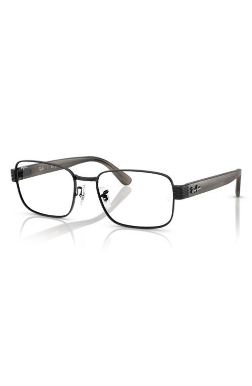 Ray Ban Ray-ban 56mm Pillow Optical Glasses In Black