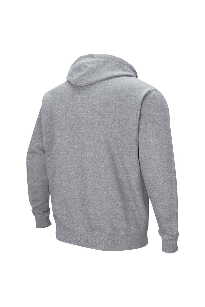 Men's Colosseum Heather Gray Washington Huskies Arch & Logo 3.0 Pullover Hoodie, Alternate, color, Heather Gray