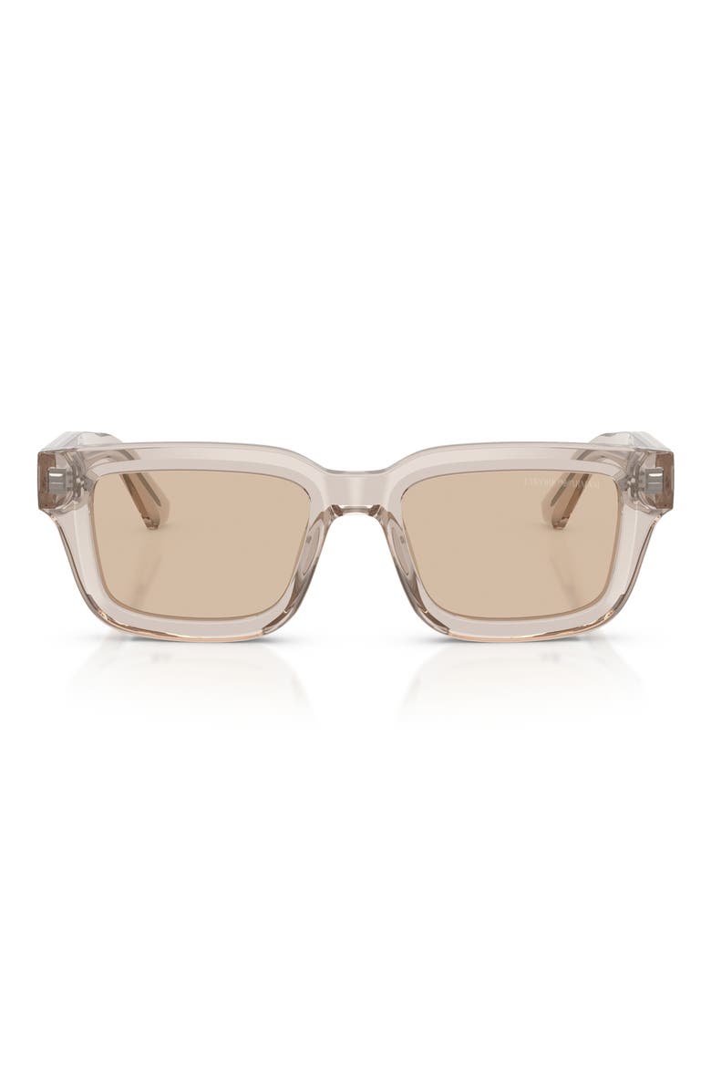 51mm Rectangle Sunglasses, Main, color, SHINY TUNDRA BROWN