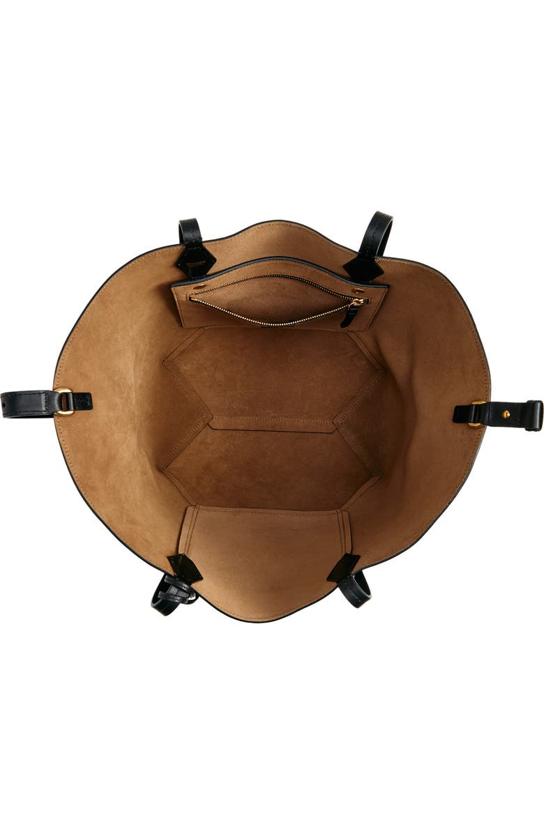 Jimmy Choo Medium Diamond Leather Tote, Alternate, color, Black