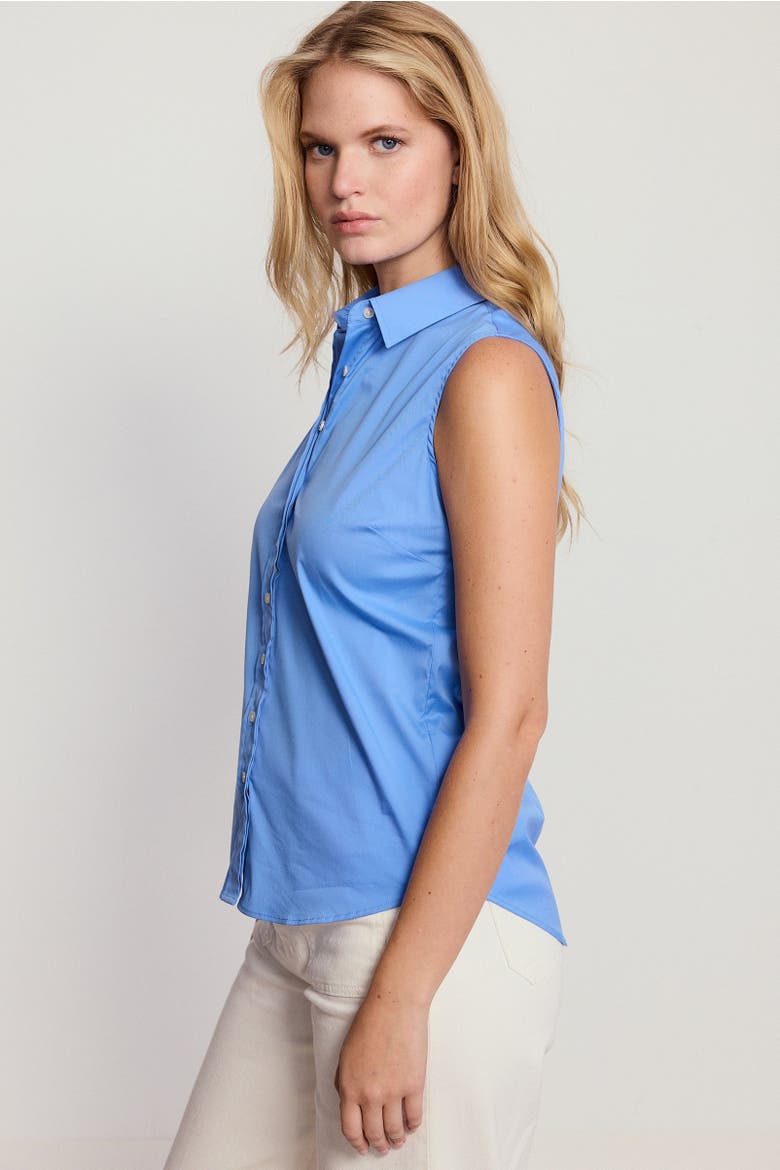 The Sleeveless Shirt, Alternate, color, French Blue