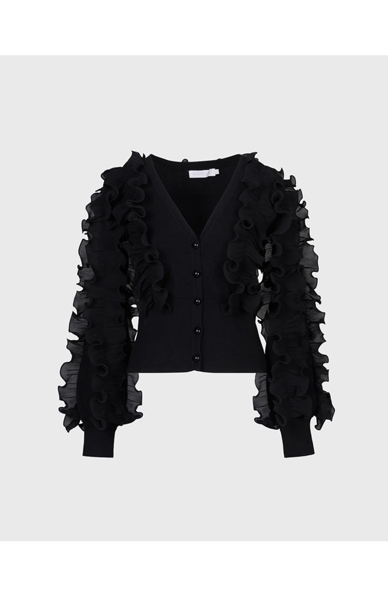 Anne Fontaine Ciline Cardigan, Alternate, color, Black