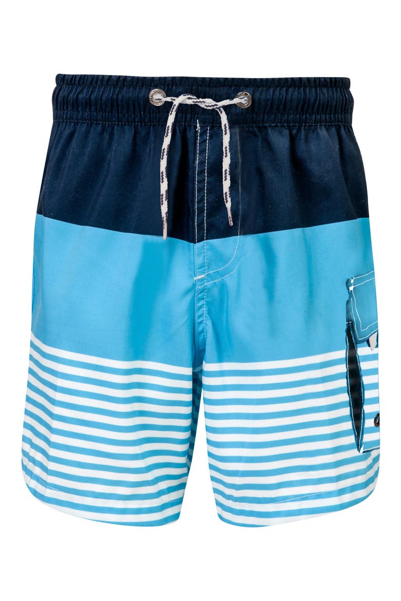 Stripe Board Shorts, Main, color, NAVY/ LIGHT BLUE/ WHITE
