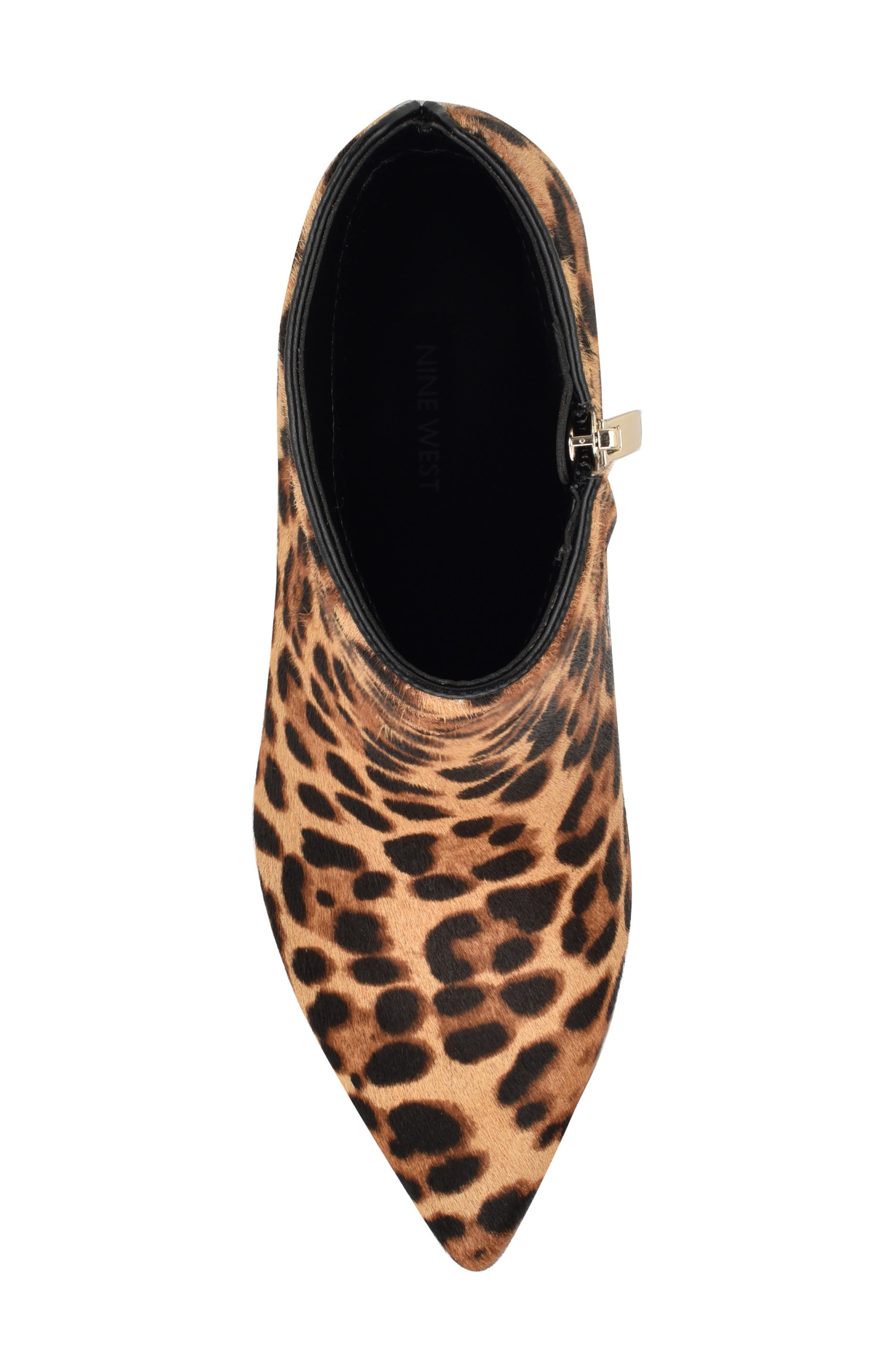 Nine West Maribu Leopard Print Genuine Calf Hair Bootie, Alternate, color, Dark Natural